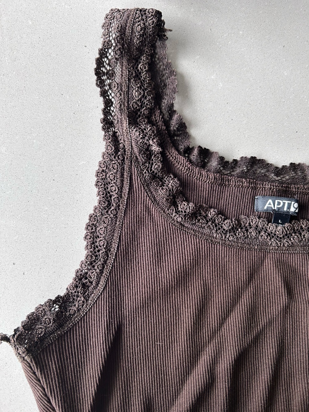Y2K Apt 9 Cami Top Large Crochet Lace Tank sz L